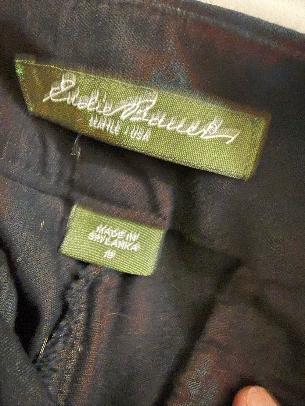 Eddie Bauer Black Pants  with Green Label Tag